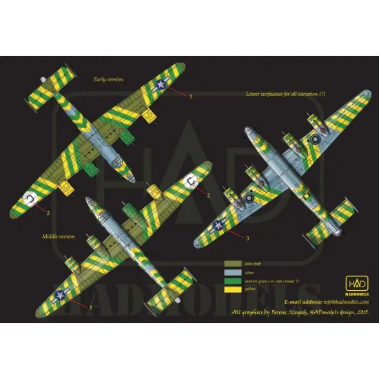 Had Models 72155 1/72 Decal For B-24d Green Dragon Usaf Accessories Kit