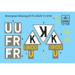 Had Models 72156 1/72 Decal For B-17f Spotted Cow Usaf Accessories Kit