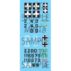 Had Models 72162 1/72 Decal For Me 210 Part 1 Accessories Kit