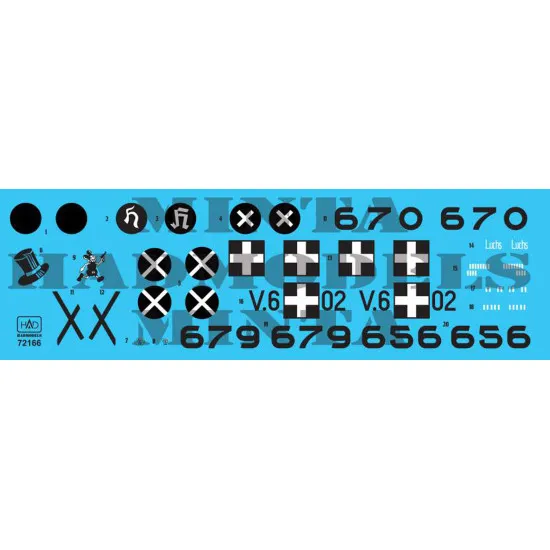 Had Models 72166 1/72 Decal For Bf 109 B/D Accessories Kit