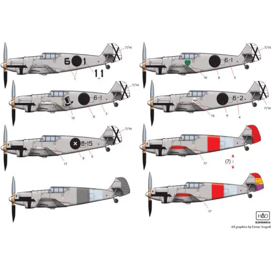 Had Models 72184 1/72 Decal For Messerschmitt Bf 109 A Accessories For Aircraft