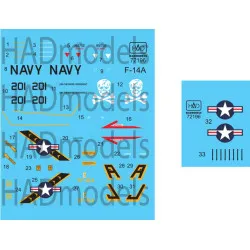 Had Models 72196 1/72 Decal For F-14a Vf-84 Jolly Rogers Accessories Kit