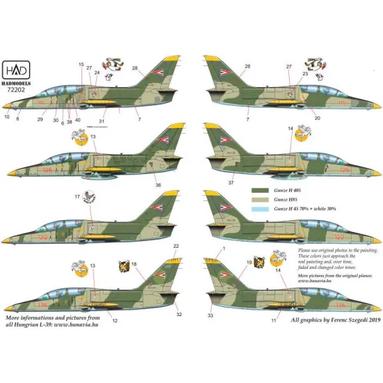 Had Models 72202 1/72 Decal For L-39 Hungarian With Ddr