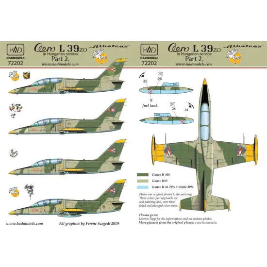 Had Models 72202 1/72 Decal For L-39 Hungarian With Ddr