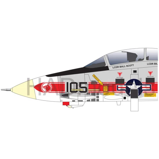 Had Models 72218 1/72 Decal For F-14a Vf-1 Wolfpack Uss Enterprise Accessories