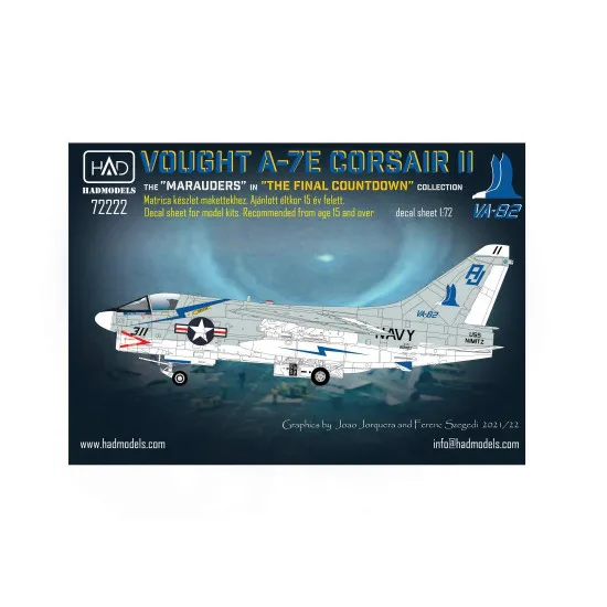 Had Models 72222 1/72 A-7e Corsair Ii Va-82 The Marauders In The Final Count