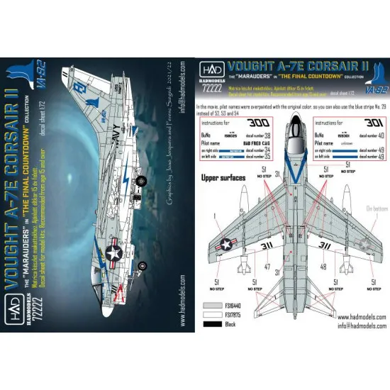 Had Models 72222 1/72 A-7e Corsair Ii Va-82 The Marauders In The Final Count