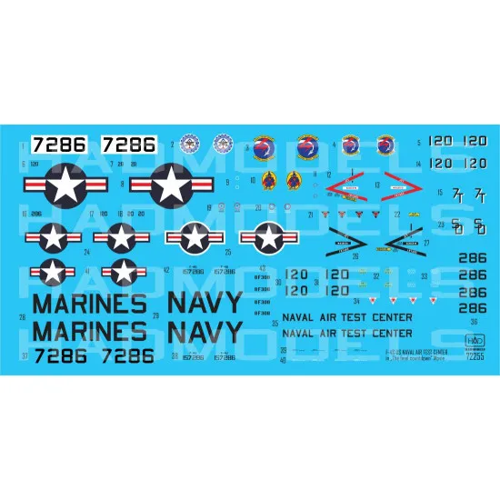 Had Models 72255 1/72 Decal For F-4j Us Naval Air Test Center The Final Copuntdown