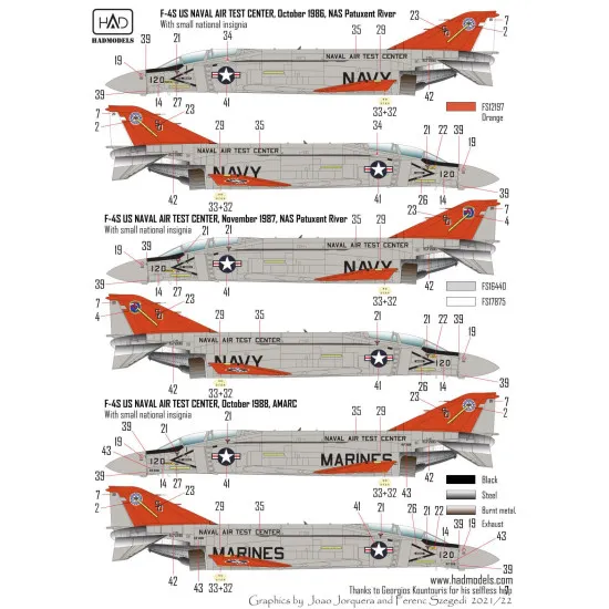 Had Models 72255 1/72 Decal For F-4j Us Naval Air Test Center The Final Copuntdown