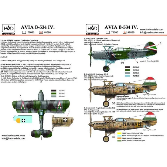 Had Models 48043 1/48 Decal For Mig-3 Accessories For Aircraft