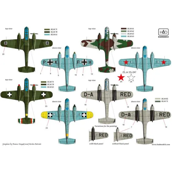 Had Models 48145 1/48 Decal For Dornier Do-215 B/Do-17s Hungarian Russian Greman