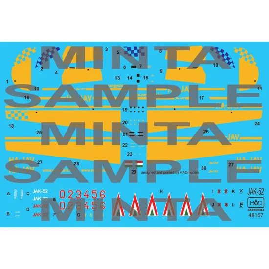 Had Models 48167 1/48 Decal Jak -52 Accessories For Aircraft
