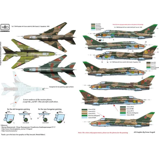 Had Models 48172 1/48 Decal For Su-17/22 M3/M4 Accessories Kit