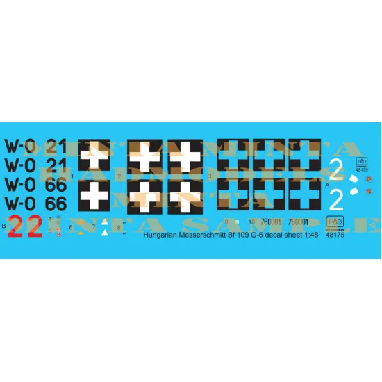 Had Models 48175 1/48 Decal For Messerschmitt Bf 109 G-6 Accessories Kit
