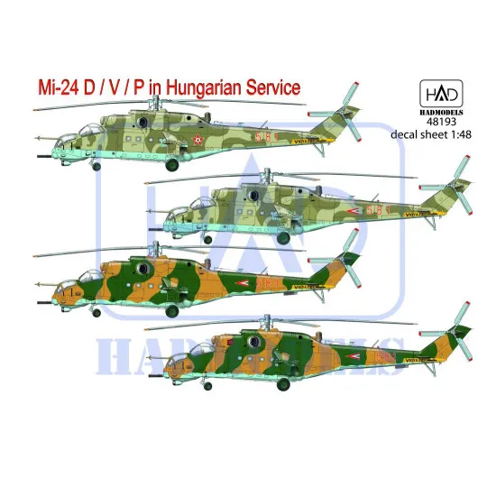 Had Models 48193 1/48 Decal For Mi-24d / V / P In Hungarian Servis