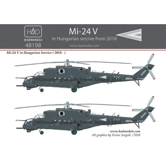 Had Models 48198 1/48 Decal For Mi-24 V In Hungarian Service With New Nato