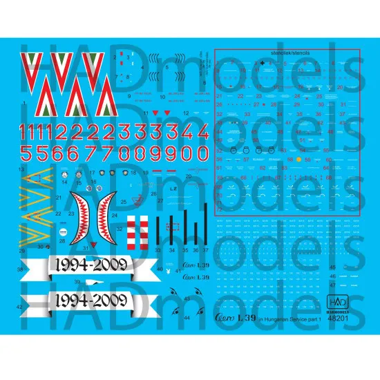 Had Models 48201 1/48 Decal For Aero L-39 Zo In Hungarain Service Part 1
