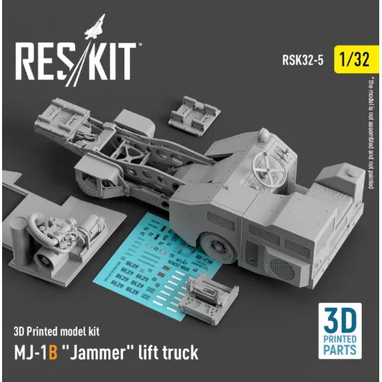 Reskit Rsk32-0005 1/32 Mj1b Jammer Lift Truck 3d Printed Model Kit