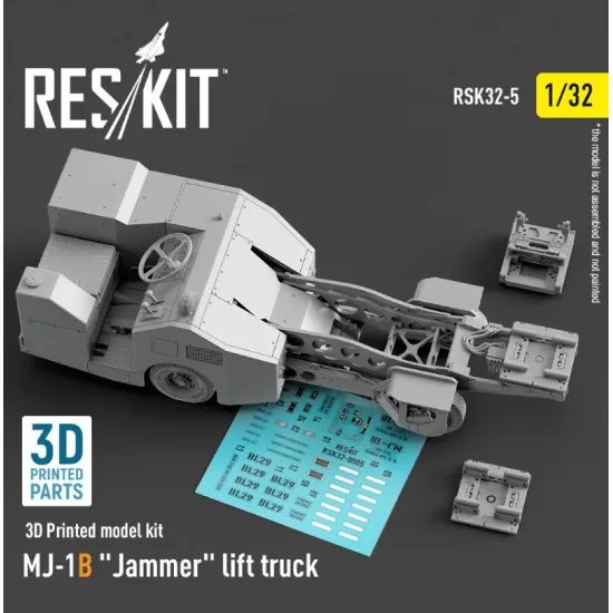 Reskit Rsk32-0005 1/32 Mj1b Jammer Lift Truck 3d Printed Model Kit