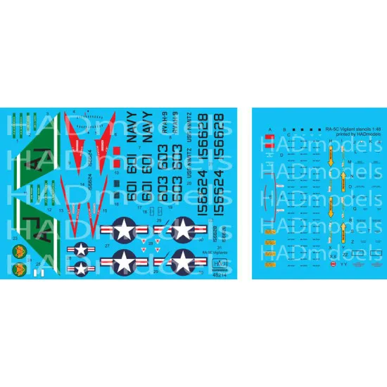 Had Models 48214 1/48 Decal For Ra-5c Vigilante / Uss Nimitz Accessories