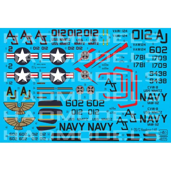 Had Models 48225 1/48 Decal E-2b/C Vaw-124 With Thefinal Countdown Vaw-112 B Version