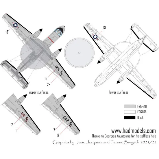 Had Models 48225 1/48 Decal E-2b/C Vaw-124 With Thefinal Countdown Vaw-112 B Version