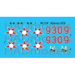 Had Models 48234 1/48 Decal For Mig-21 Mf Hunaf 9309 Dongo Squadron Accesories