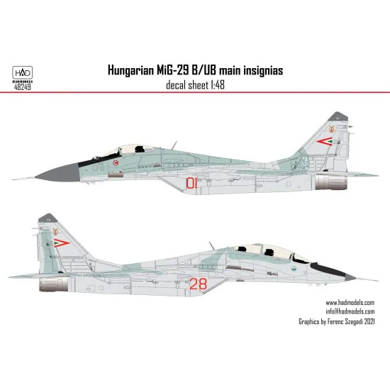 Had Models 48249 1/48 Decal Fot Mig-29 B/Ub Accessories For Aircraft
