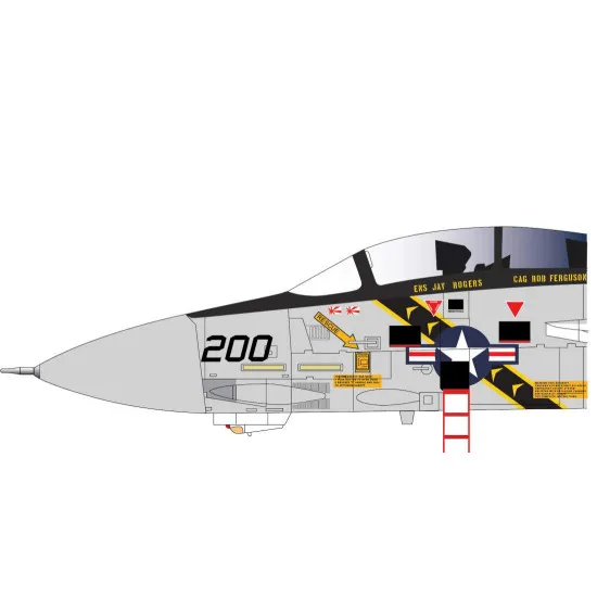 Had Models 48251 1/48 Decal Fot F-14a Jolly Rogers In Action In The Final Countdown