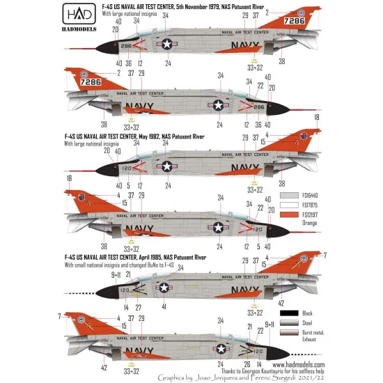 Had Models 48255 1/48 Decal Fot F-4s/J Phantom Ii Us Naval Air Test Center The Final Countdown