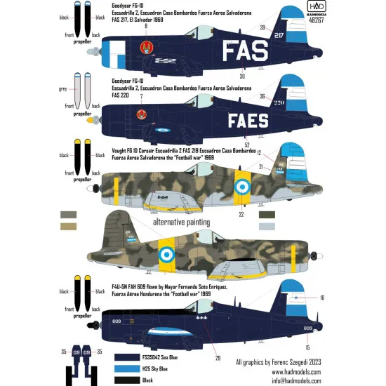 Had Models 48267 1/48 Decal For F4u- Corsairs Accessories For Aircraft