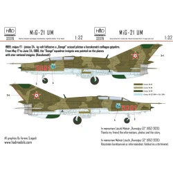 Had Models 32078 1/32 Decal For Mig-21 Um 5091 Dongo Squadron With Star National Insignias