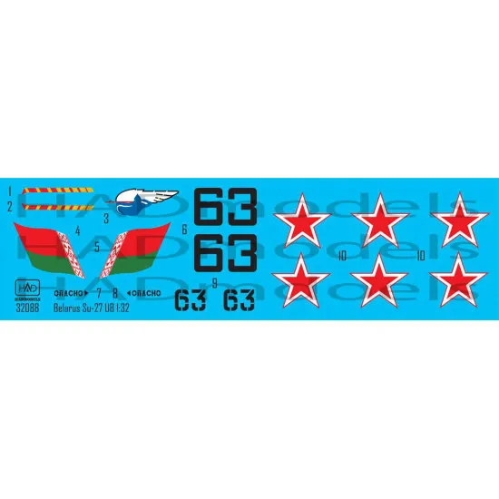 Had Models 32088 1/32 Decal For Su-27 Ub Belarus Accessories For Aircraft