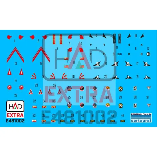 Had Models E481002 1/48 Decal For F-14a Helmet And Dress Sewing Markings