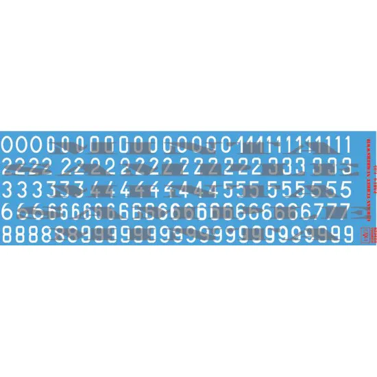 Had Models 035026 1/35 Decal For German Ww2 Turret Numbers Part 6