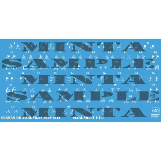 Had Models 035033 1/35 Decal For German Tactical Insignias 1935-1942