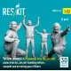 Reskit Rsf32-0024 1/32 Yellow Jersey Left Position From The Aircraft Plane Director Aircraft Handling Officer Catapult And Arresting Gear Officers 4 Pcs 3d Printed