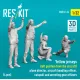 Reskit Rsf32-0024 1/32 Yellow Jersey Left Position From The Aircraft Plane Director Aircraft Handling Officer Catapult And Arresting Gear Officers 4 Pcs 3d Printed