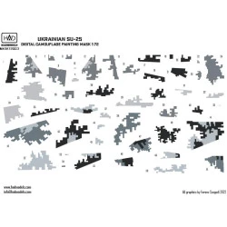 Had Models M72003 1/72 Painting Mask For Su-25 Ukrainian Digital Camouflage