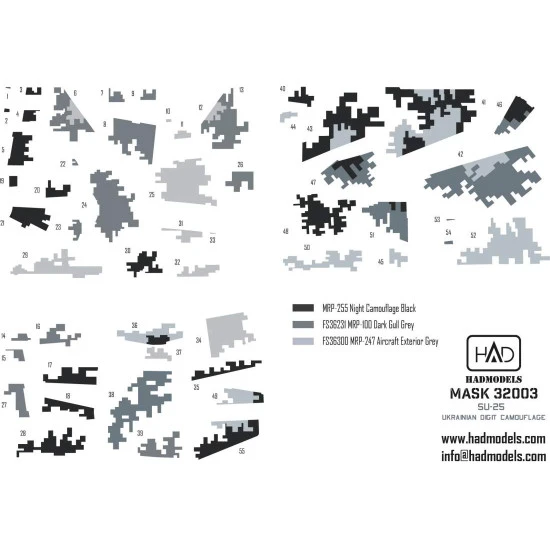 Had Models M32003 1/32 Painting Mask For Su-25 Ukrainian Digit Camouflage