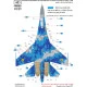 Had Models 48259 1/48 Decal For Ukrainian Su-27 P1m Flanker B Digit Camouflage