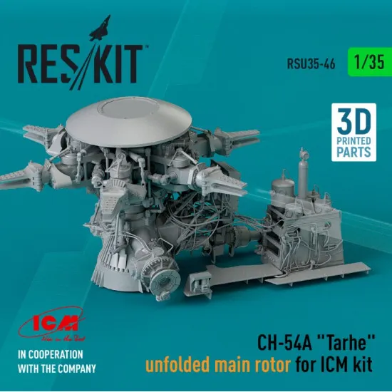 Reskit Rsu35-0046 1/35 Ch54a Tarhe Unfolded The Main Rotor For Icm Kit 3d Printed