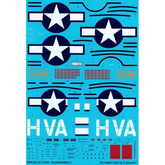 Techmod 24023 1/24 Decal For Republic P-47d Thunderbolt Accessories For Aircraft