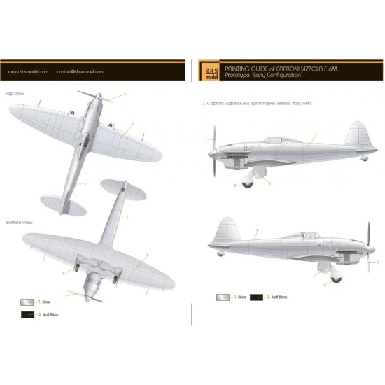 Sbs 7037 1/72 Caproni-vizzola F.6m Prototype Early Configuration Resin Model Kit