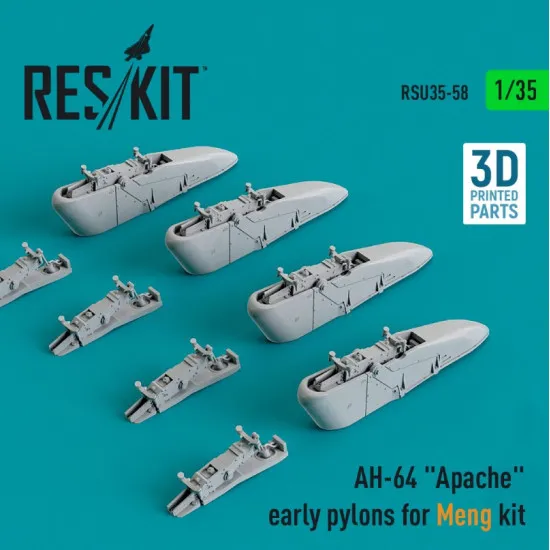Reskit Rsu35-0058 1/35 Ah 64 Apache Early Pylons For Meng Kit 3d Printed