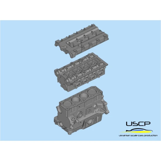 Uscp 24t063 1/24 Sierra Cosworth 4x4 Engine Bay Super Detail Set For D.modelkit