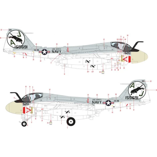 Had Models E481005 1/48 Decal For A-6e Intruder The Final Countdown