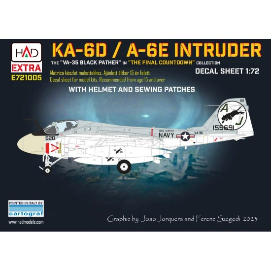 Had Models E721005 1/72 Decal For A-6e Intruder The Final Countdown