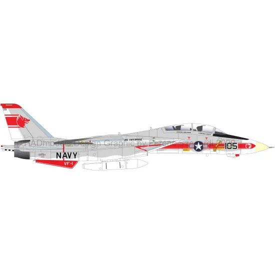 Had Models 48218 1/48 Decal For F-14a Vf-1 Wolfpack Uss Enterprise