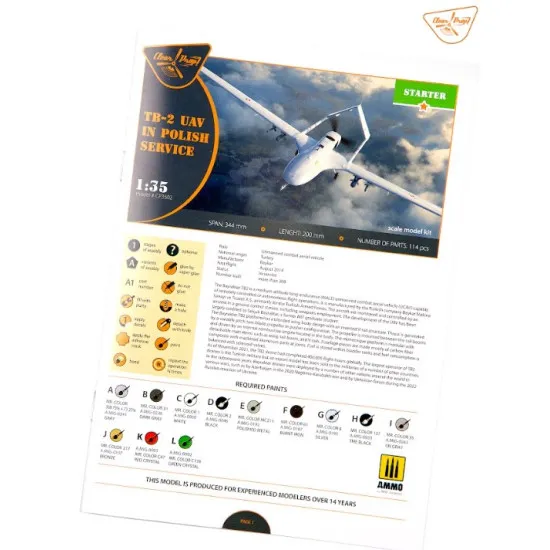 Clear Prop 3502 1/35 Tb.2 Uav In Polish Service Plastic Model Kit